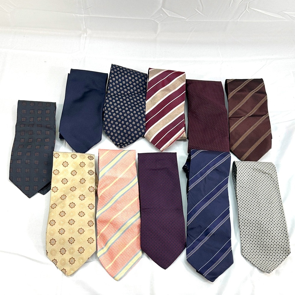Vtg Lot 11 Hugo Boss Italy 100% Silk Ties
